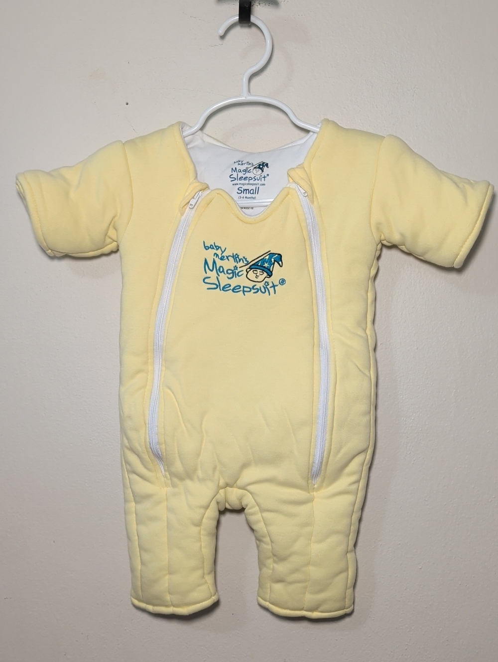 Baby Merlin's Magic Sleepsuit Yellow Cotton One-Piece Sleeper Size S 3-6 Months
